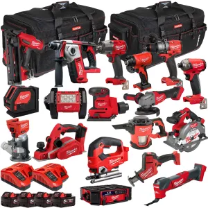 Milwaukee 18V 18 Piece Combo Kit with 4 x 5.0Ah Battery & Charger T4TKIT-32216