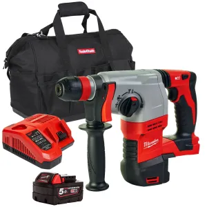 Milwaukee HD18HX-0 18V SDS  Rotary Hammer Drill with 1 x 5.0Ah Battery Charger & Bag