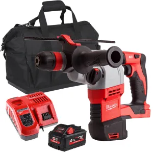 Milwaukee HD18HX-0 18V SDS  Rotary Hammer Drill with 1 x 5.5Ah Battery Charger & Bag
