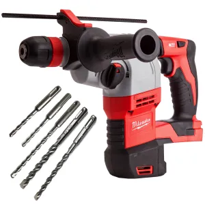 Milwaukee HD18HX-0 18V SDS  Rotary Hammer Drill with 5 Piece Drill Bit Set