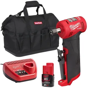 Milwaukee M12FDGA-0 12V Fuel Brushless Angled Die Grinder with 1 x 2.0Ah Battery & Charger in Bag