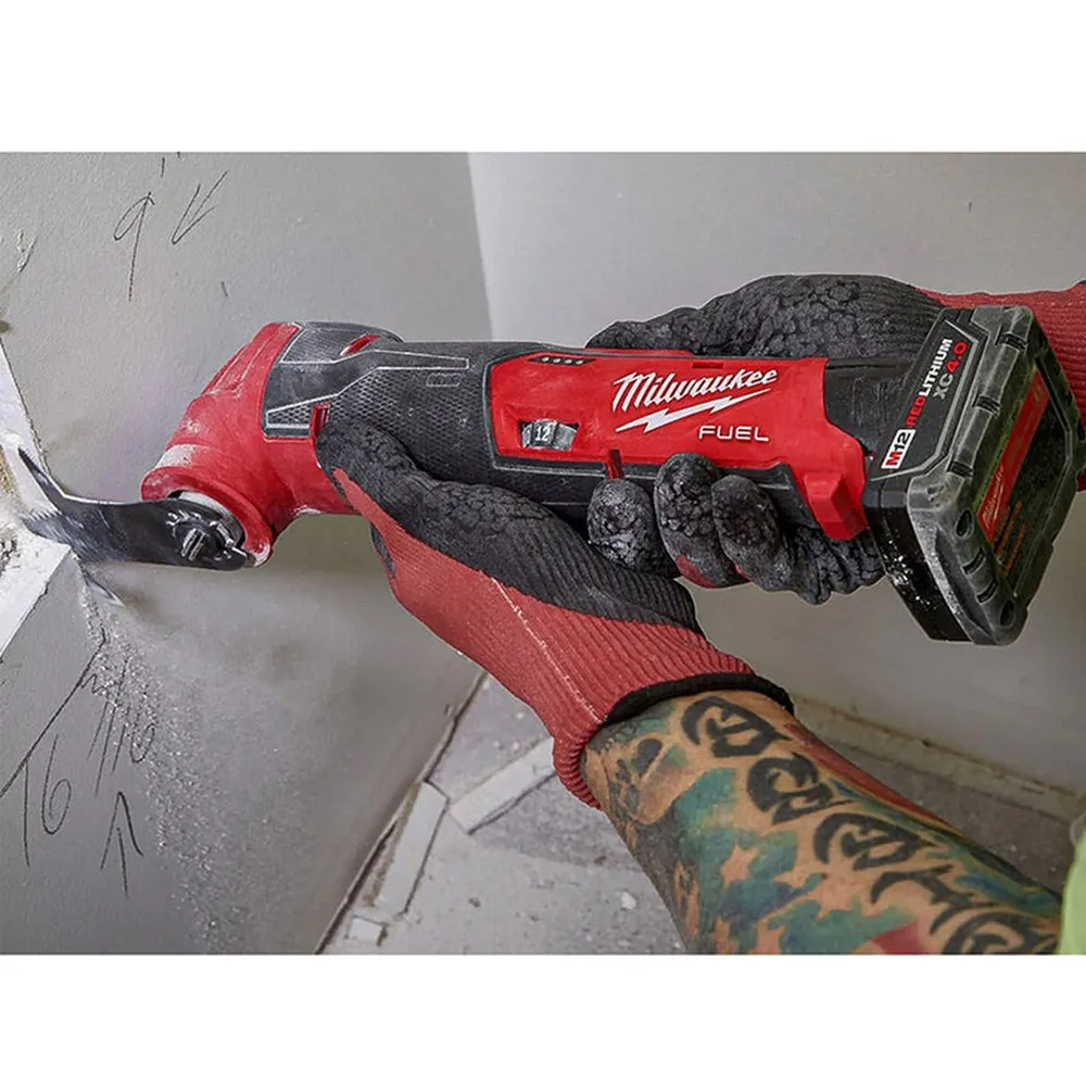 Milwaukee M12FMT-0 12V Brushless Multi Tool Body with 8 Piece Accessories Set