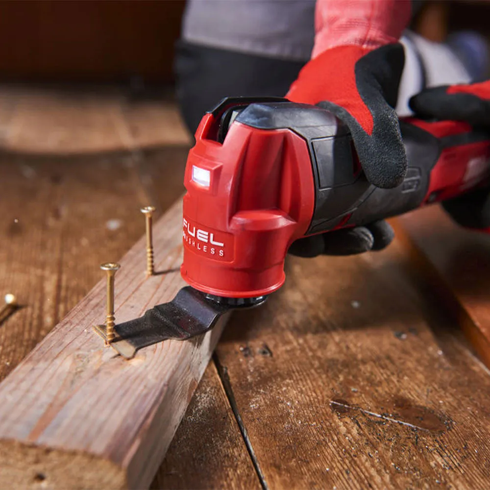 Milwaukee M12FMT-0 12V Brushless Multi Tool Body with 8 Piece Accessories Set