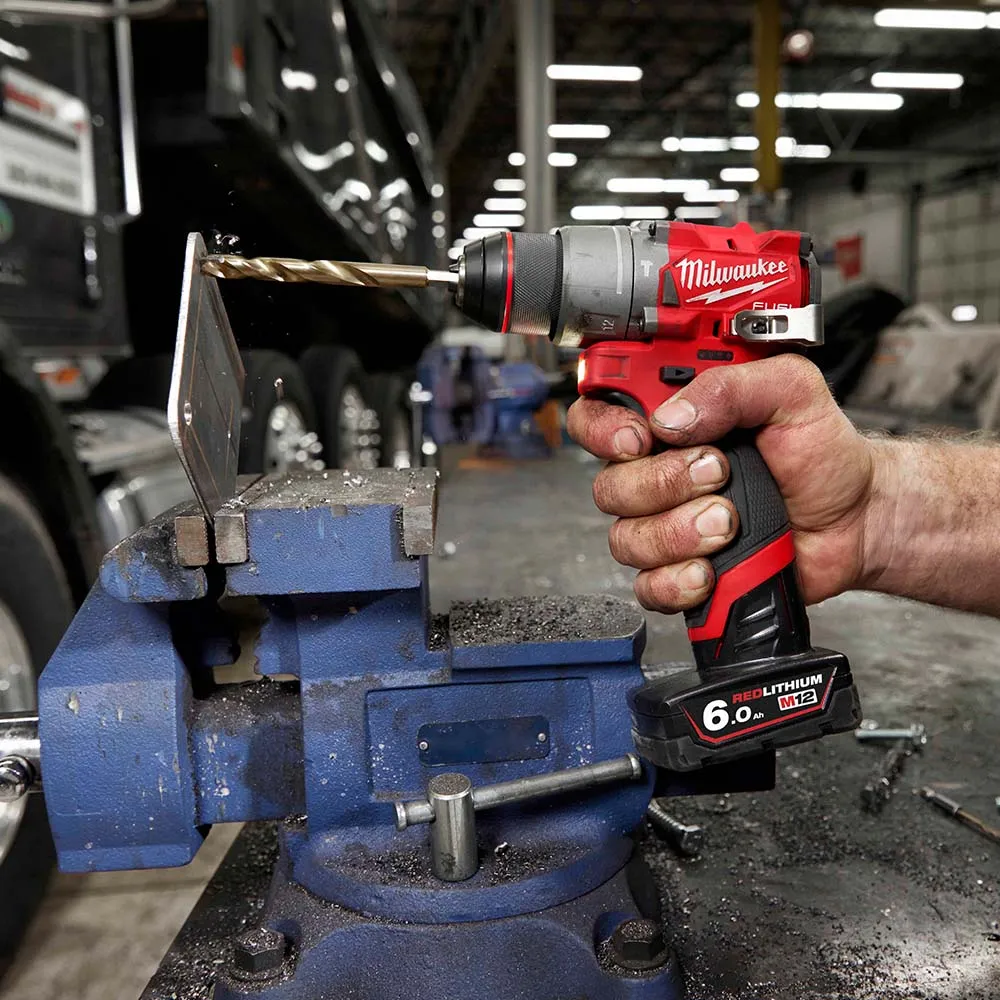 Milwaukee M12FPD2-602X 12V FUEL Brushless Combi Drill with 2 x 6.0Ah Batteries. Charger & Case 4933479871