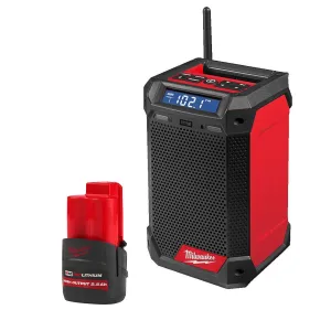 Milwaukee M12RCDAB -0 12V Radio and Charger with 2.5Ah Battery