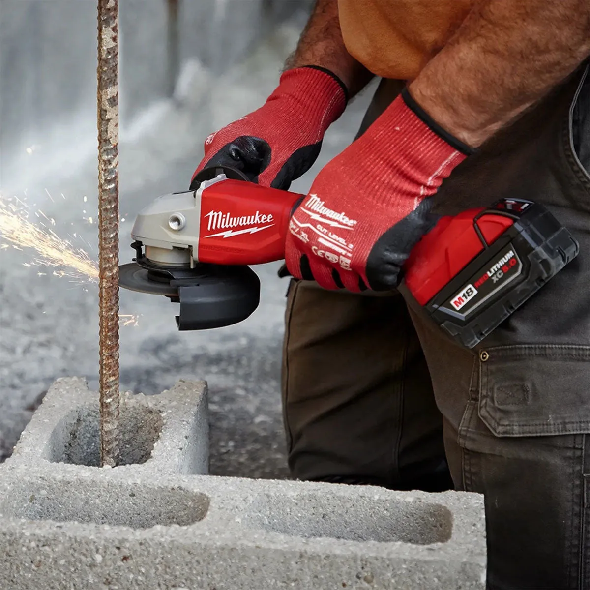 Milwaukee M18BLSAG115XPD-0 18V Brushless 115mm Angle Grinder with Paddle Switch 4933492647