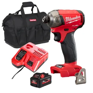 Milwaukee M18FQID-0 18V 1/4 Fuel Brushless Impact Driver with 1 x 5.5Ah Battery Charger & Bag