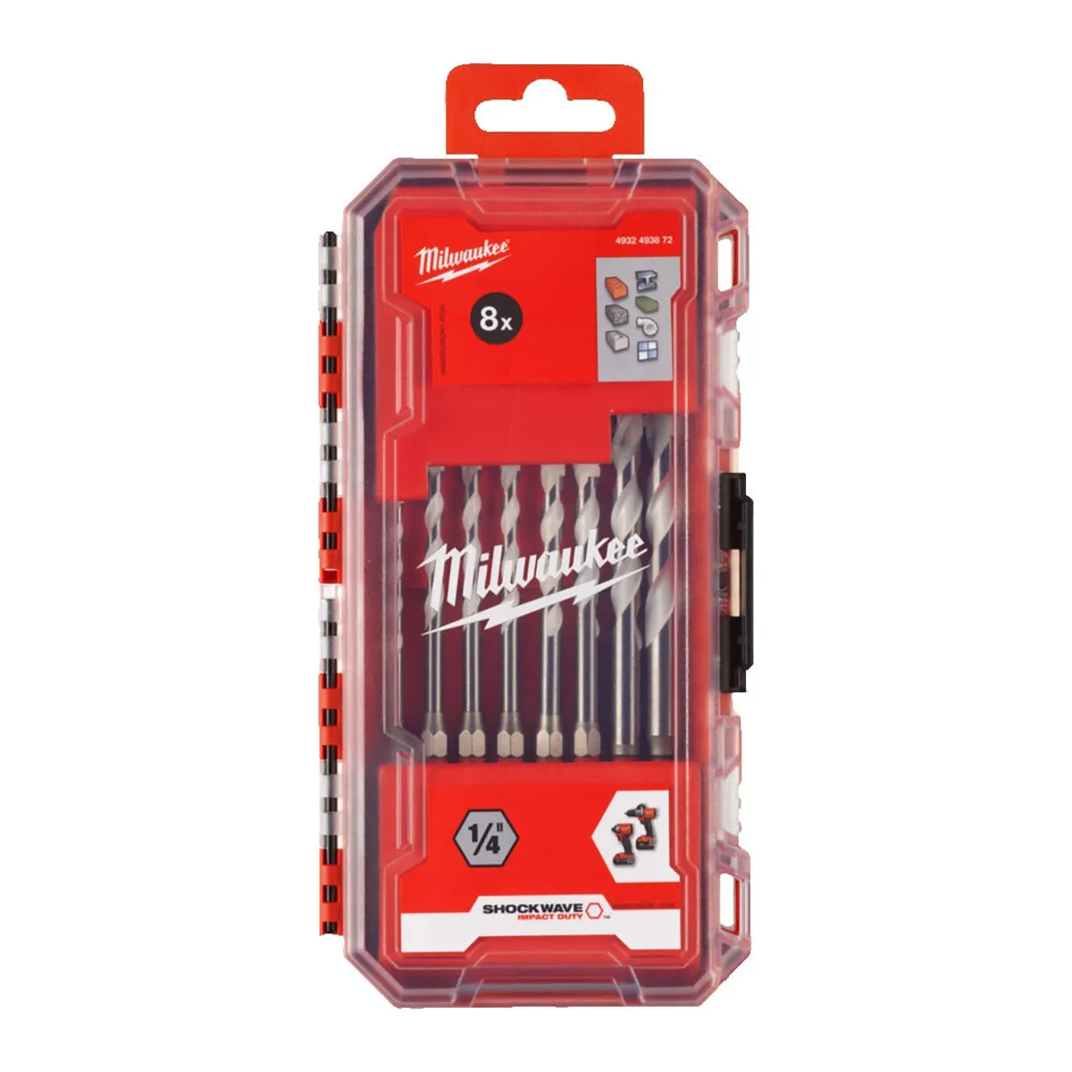 Milwaukee Multi Material Drill Bit Set of 8 Piece 4932493872