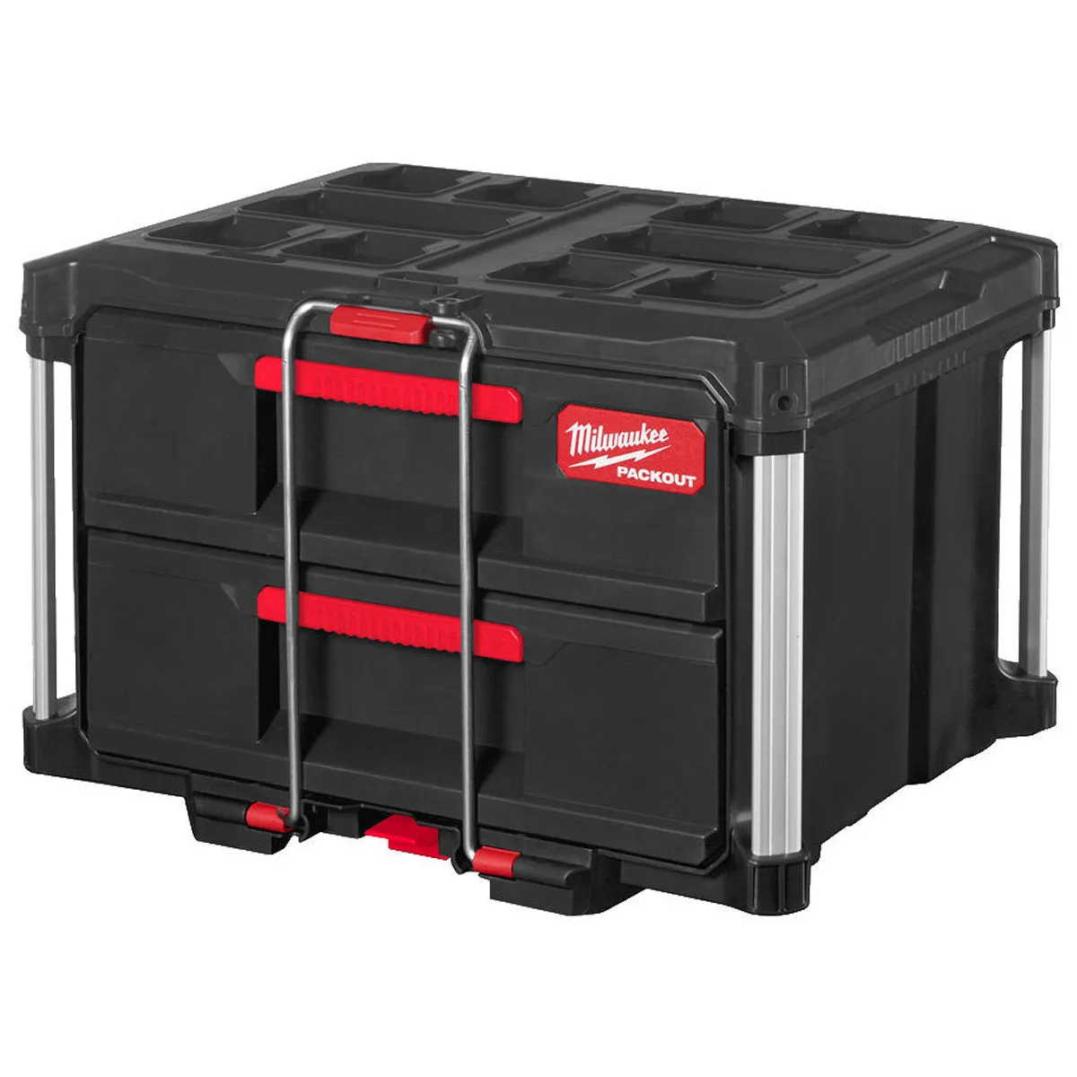 Milwaukee Packout Flat Trolley with 2 Drawer Tool Box