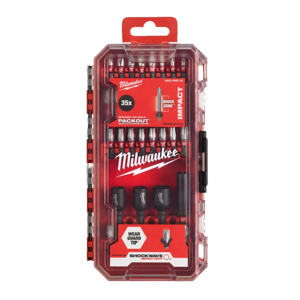 Milwaukee Shockwave Impact Bit Set 35 Pieces 4932492003