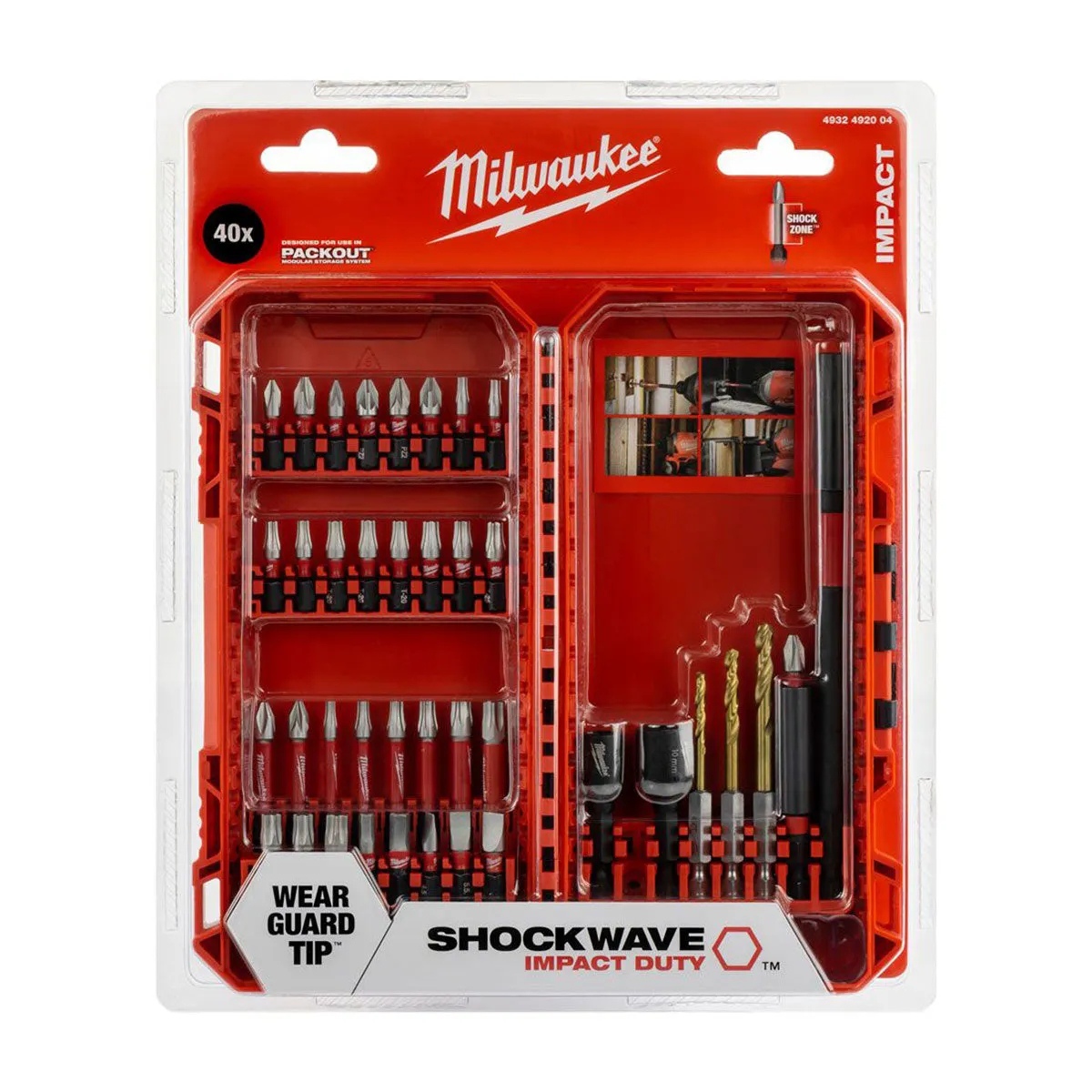Milwaukee Shockwave Impact Duty Bit Set 40 Pieces 4932492004