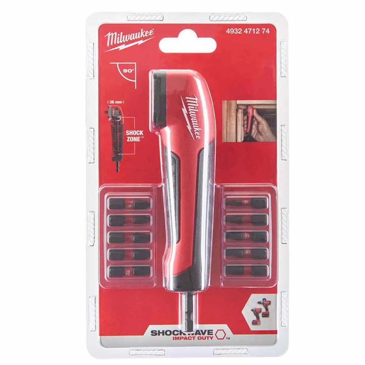 Milwaukee Shockwave Impact Duty Right Angle Attachment 11 Piece Set 4932471274