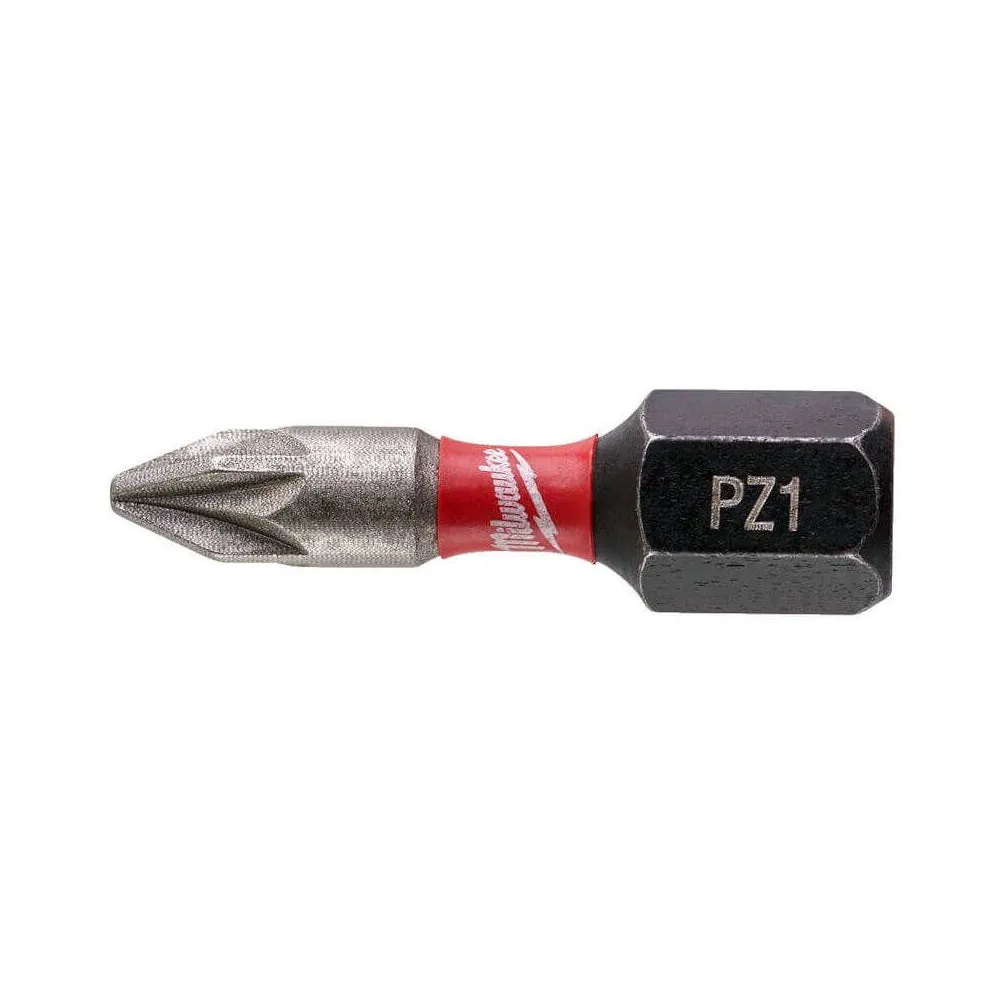 Milwaukee Shockwave PZ1 x 25mm Screwdriver Bits 25 Piece 4932472039