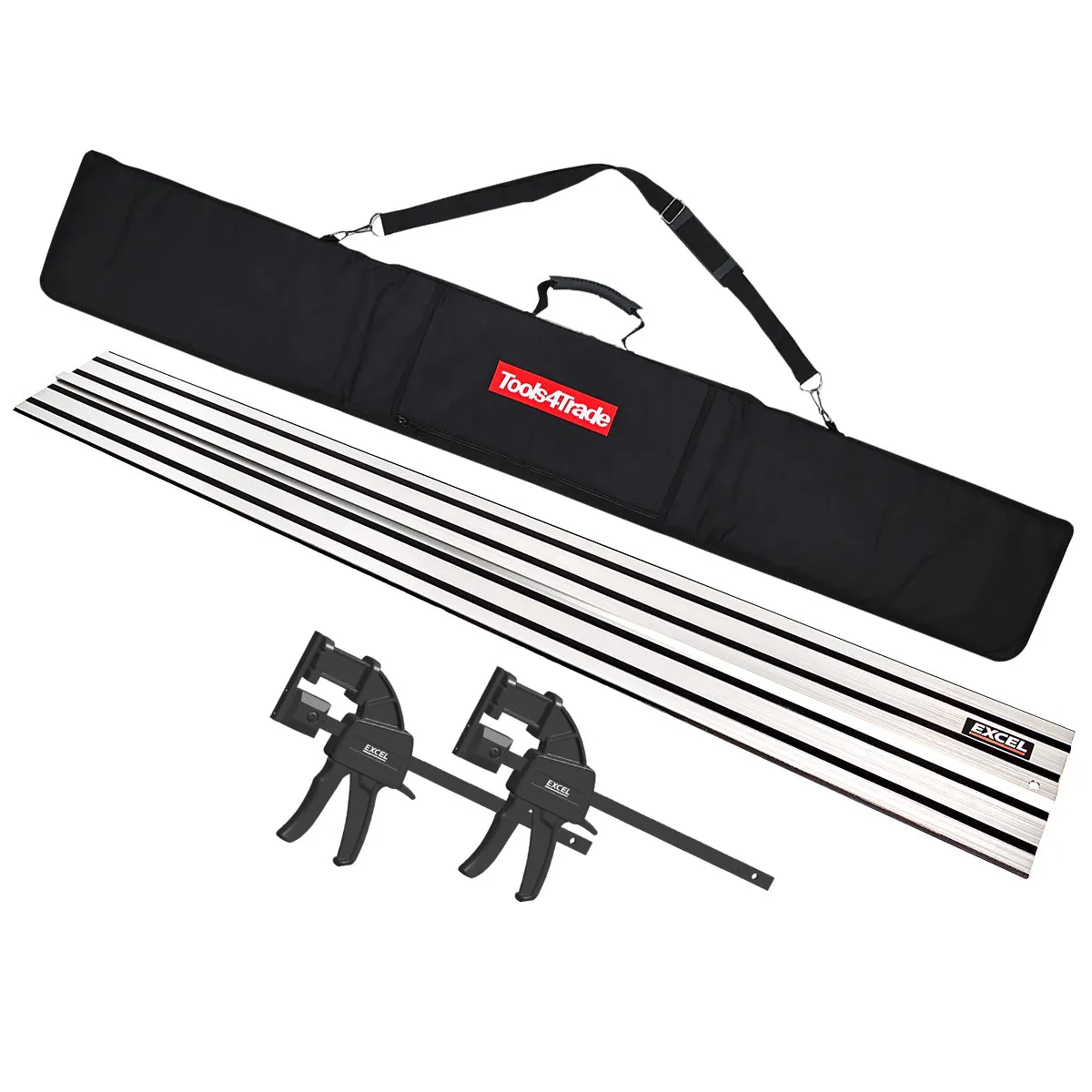 Plunge Saw Accessories 1 x 1.5m Guide Rail with Bag & Clamp Set for Dewalt DWS520. DCS520N