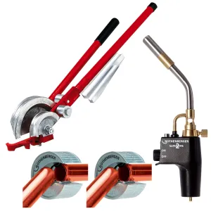 Rothenberger SuperFire 2 Gas Blow Torch 35644X With Tube Cutter & Multi Pipe Bender Set