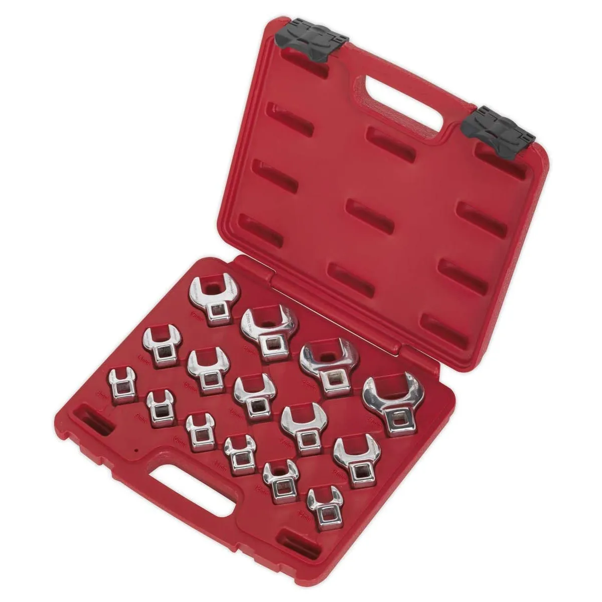 Sealey AK59891 Crow's Foot Open-End Spanner Set 3/8Sq Drive 15pc