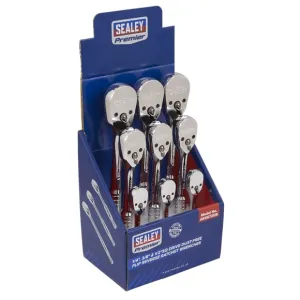 Sealey AK6672DB Ratchet Wrenches Pear-Head Flip Reverse 9 Pec