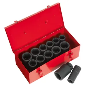 Sealey AK687 3/4Sq Drive Deep Impact Socket Set 13pc