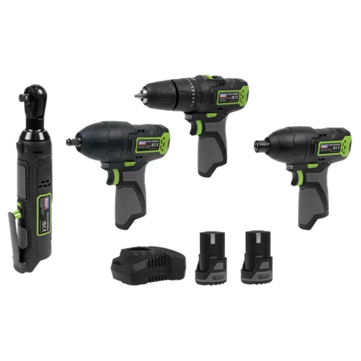 Sealey CP108VCOMBO2EU 4 x 10.8V SV10.8 Series Cordless Combo Kit -2 Batteries
