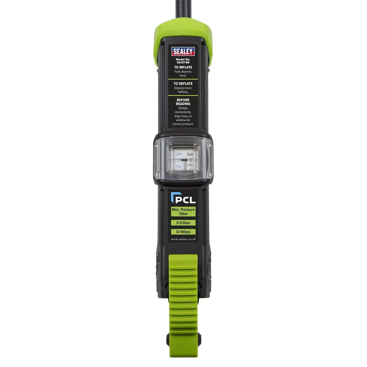 Sealey SA37/98 PCL Airlite Eco Tyre Inflator with Clip-On Connector