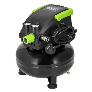 Sealey SAC1100 11L Oil-Free Air Compressor 0.5HP Direct Drive for Efficient. Low Maintenance Performance