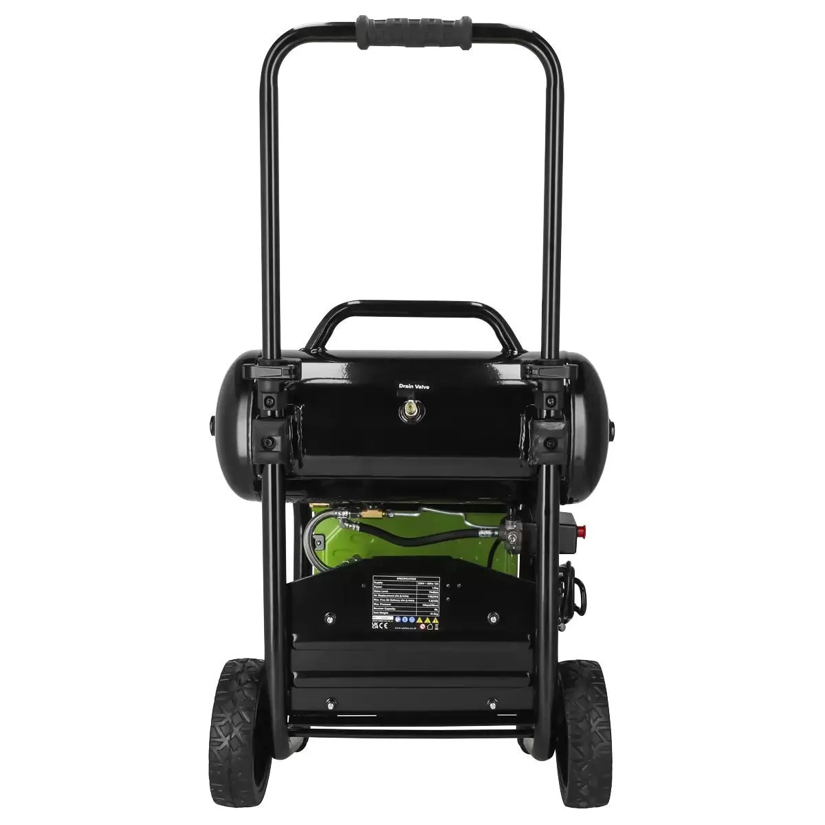 Sealey SAC1900 19L Oil-Free Air Compressor 1.5HP Direct Drive for Powerful. Quiet Performance