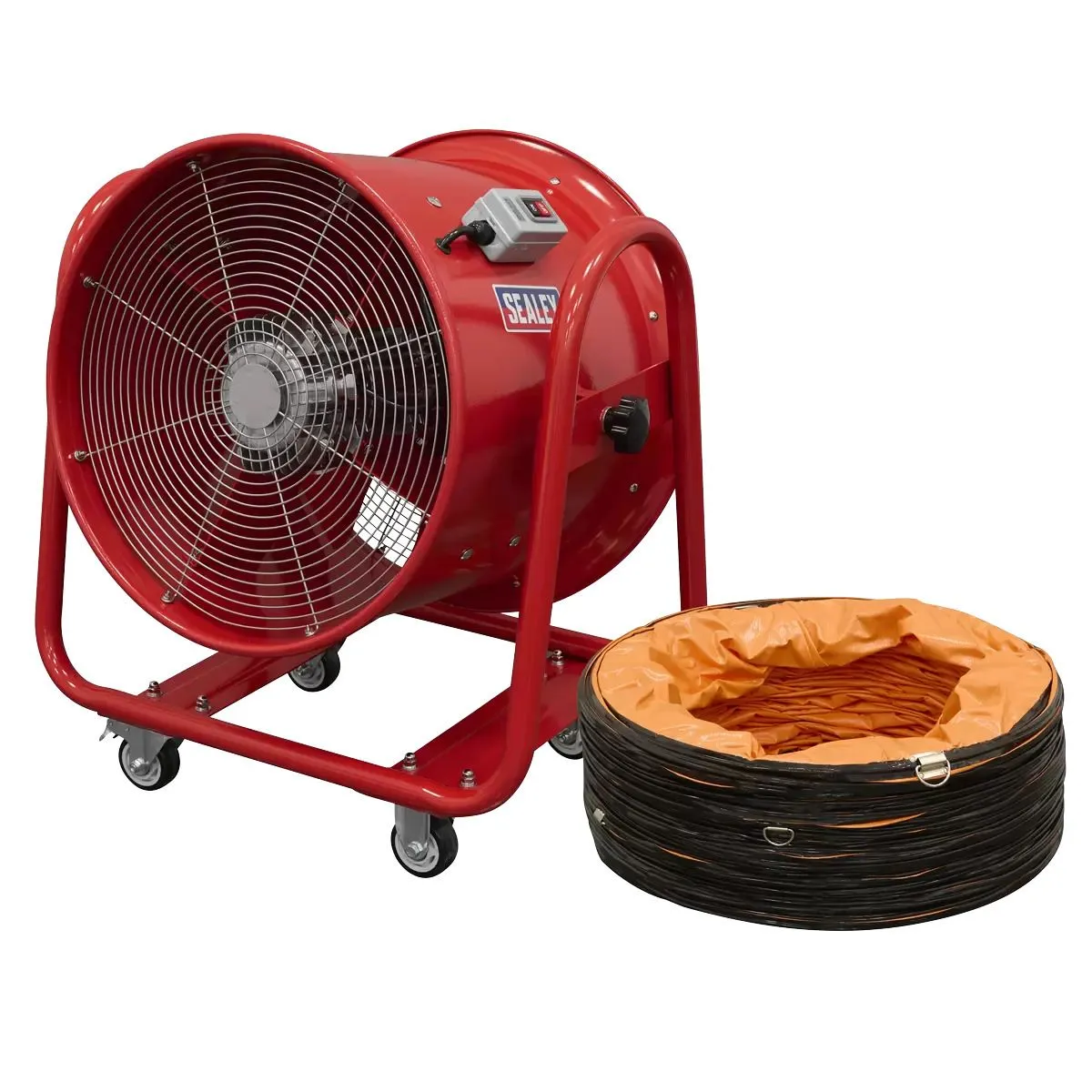 Sealey VEN500 Portable Ventilator 500mm with 5m Ducting for Efficient Air Circulation 230V/1100W