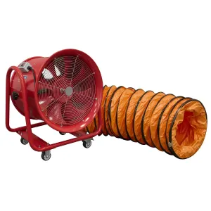 Sealey VEN500 Portable Ventilator 500mm with 5m Ducting for Efficient Air Circulation 230V/1100W