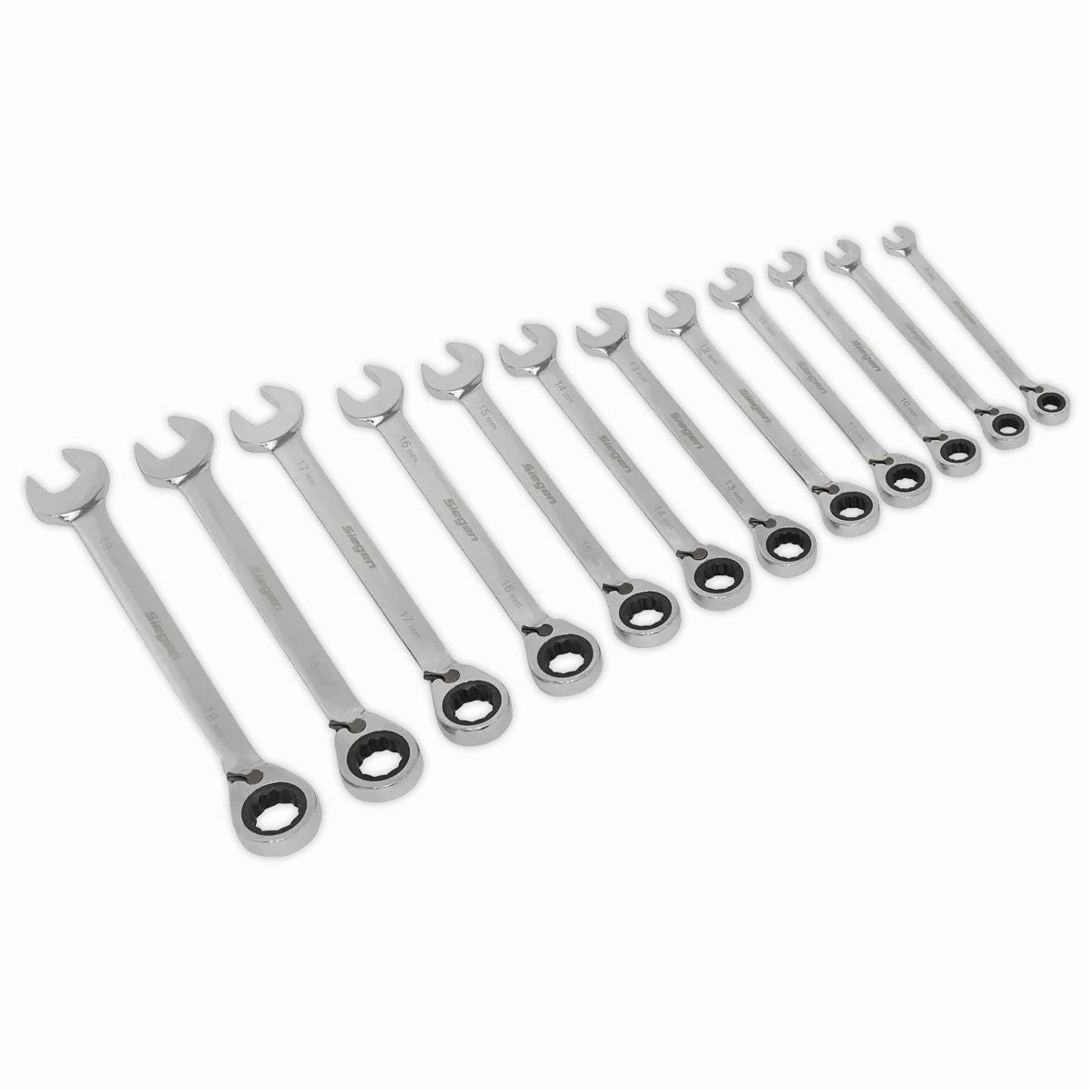 Sealey S0840 Reversible Ratchet Combination Spanner Set 12pc