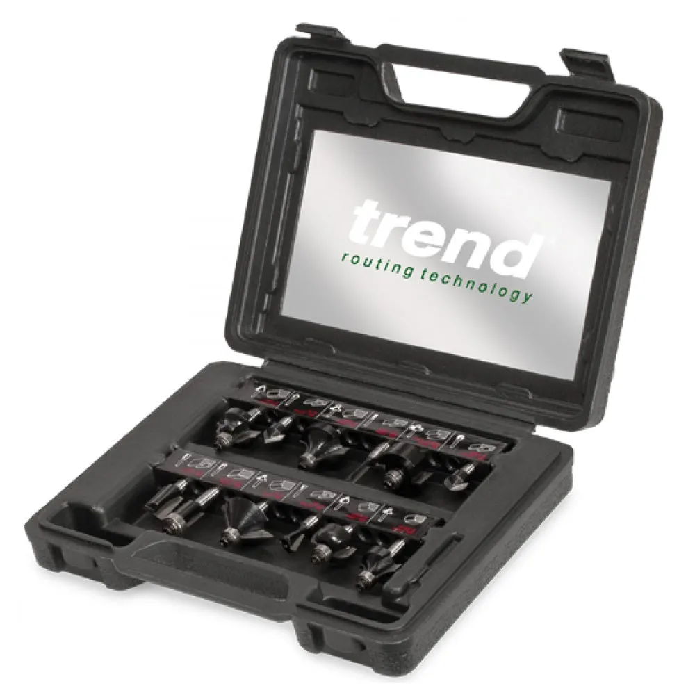 Trend 1/4 Router Cutter Set 12 Piece SET/SS8X1/4TC