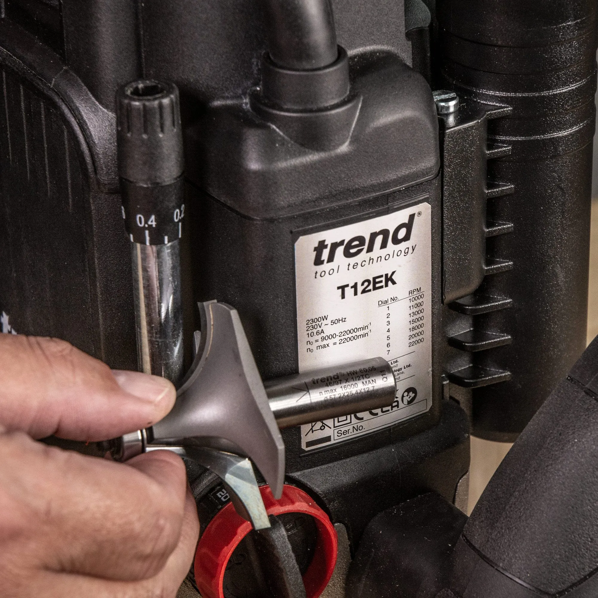 Trend T12EK 1/2 Plunge Router 240V with 35 Piece Set