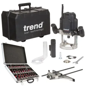 Trend T12EK 1/2 Plunge Router 240V with 35 Piece Set